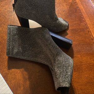 Aldo silver peep toe bootie